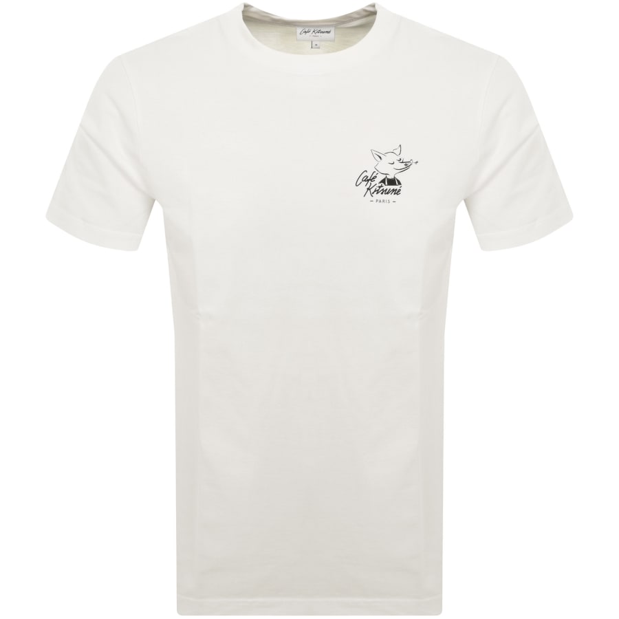 【祝開店！大放出セール開催中】 Maison Mainline | Cream Shirt T Kitsune Cafe Kitsune トップス